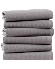 Atom Washcloth Bath Bundle- 6 Pack - Grey