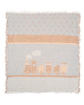 Choo-Choo Train Gauze Receiving Blanket Single with Pouch
