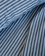Classic Micro Twill Stripe Melange Flat Top Sheet Indigo