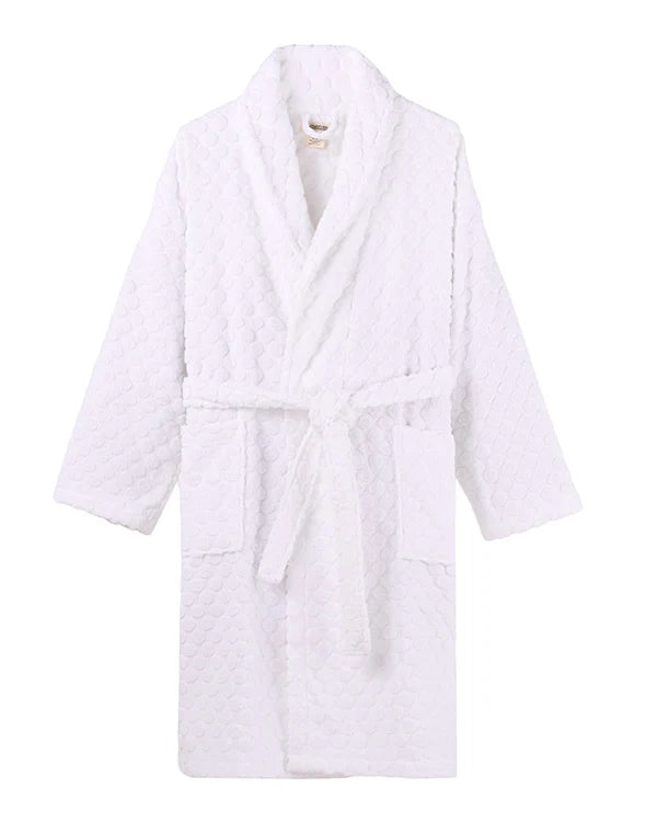 Polka Dot Robe  - White