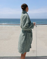 Micro Waffle Robe Sage