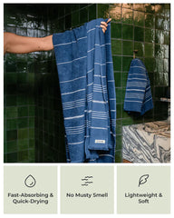Micro Waffle Robe - Black