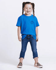 Make The Sea Trash Free Kids Tee - Sapphire Blue