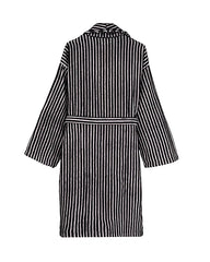 Stripe Dot Robe - Black
